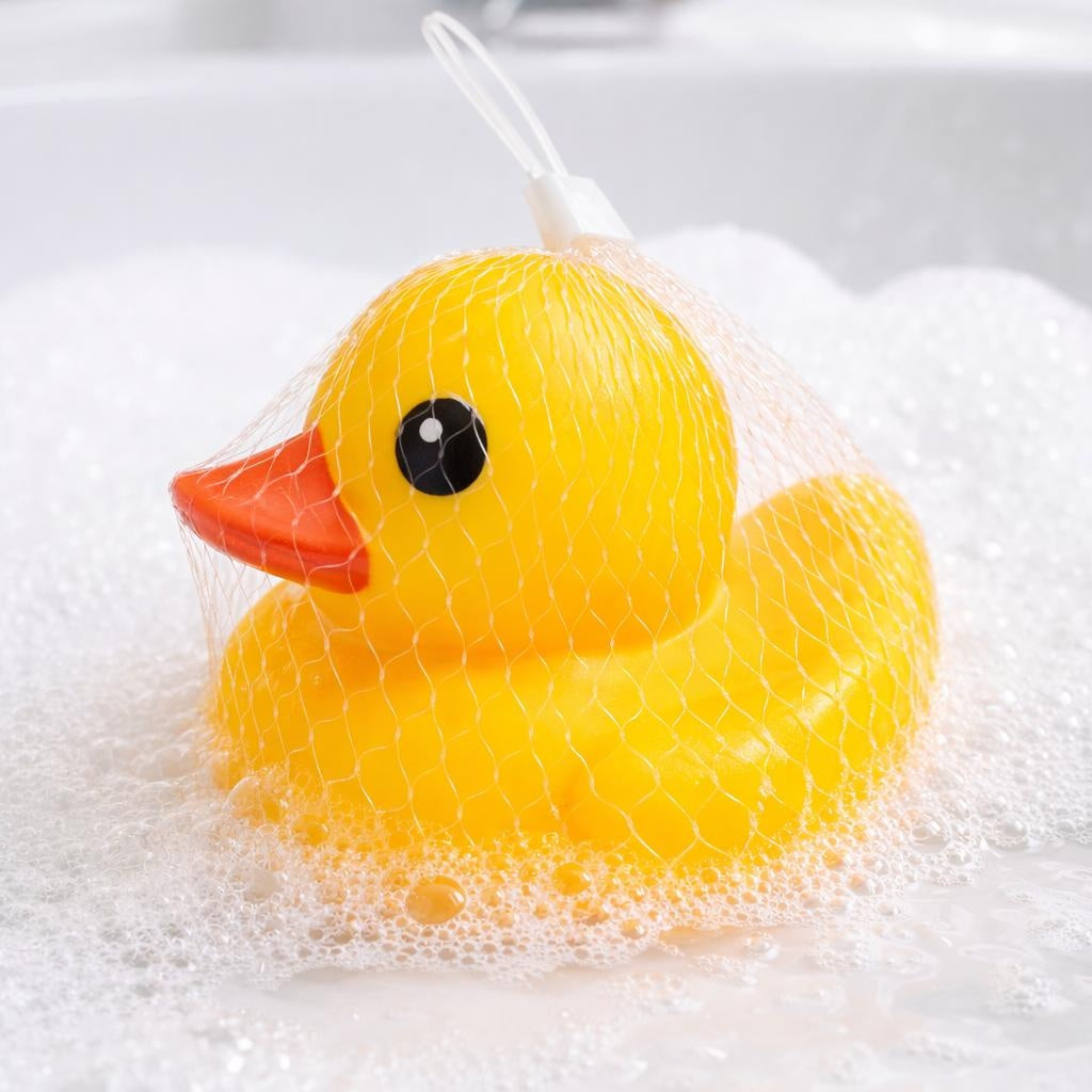 Jucărie rață din cauciuc/PVC pentru baie, galbenă, 15 cm