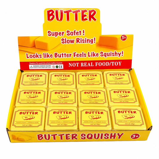 Jucărie Squishy Butter 7 x 9 x 4 cm – Antistres, Super Moale, Slow Rising pentru Copii