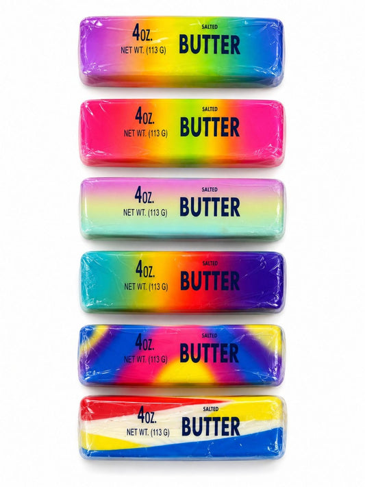 Jucărie Squishy Butter Rainbow 13 cm – Antistres Slow Rising, Model Unt Multicolor