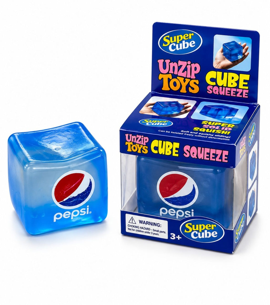 Jucărie Squishy Cub Albastru Anti-Stres – Cub Senzorial Moale și Elastic pentru Copii și Adulți