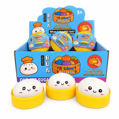 Jucărie Squishy Dumpling Fosforescentă 8,5 cm – Antistres, Glow in the Dark, Super Moale