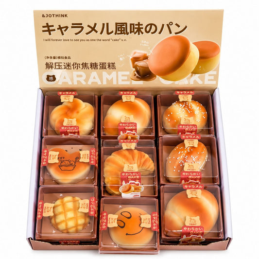 Jucărie Squishy Food cu Aromă de Caramel – Model Aleatoriu, Antistres Moale