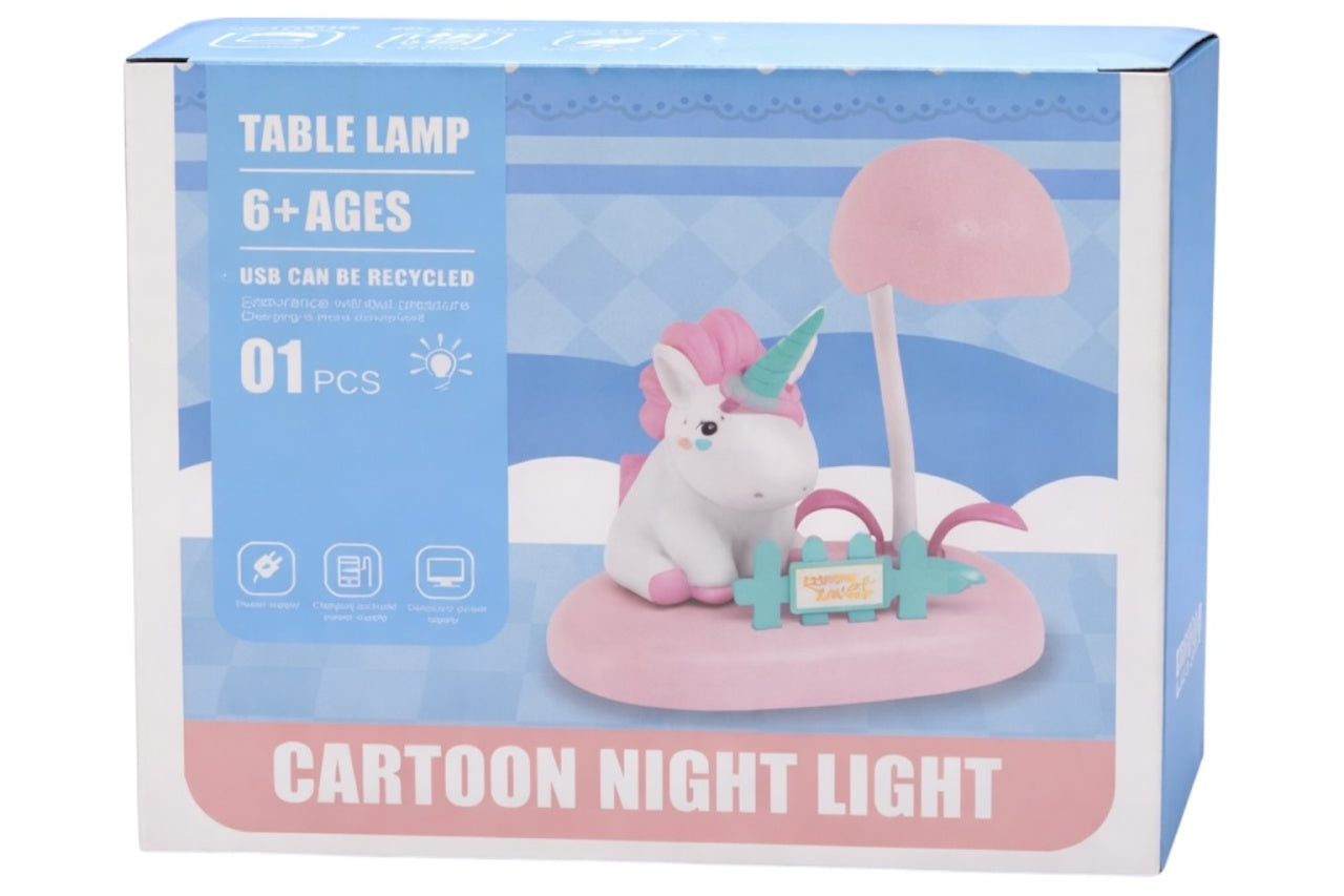 Lampa de veghe interactivă Unicorn, plastic, lumini reglabile, 15 cm
