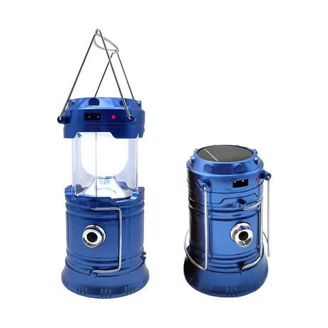Lanteră reîncărcabilă de camping MH-5800T, plastic durabil, LED 6+1, albastră