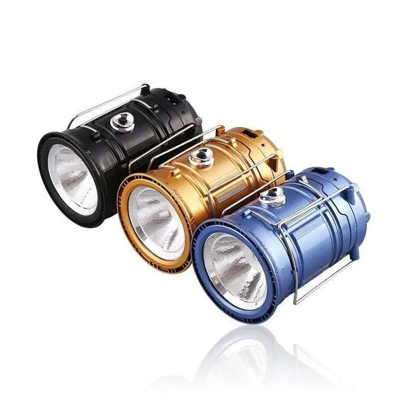 Lanteră reîncărcabilă de camping MH-5800T, plastic durabil, LED 6+1, albastră