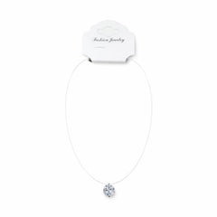 Lantisor invizibil Roxe reglabil 36cm cu pandantiv cristal rotund elegant