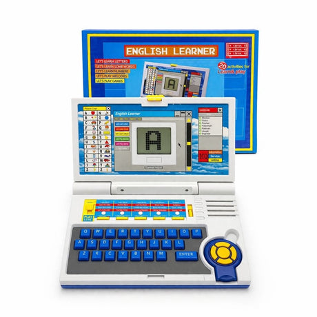Laptop educativ copii English Learner cu jocuri si sunete, invatare interactiva, 30 cm