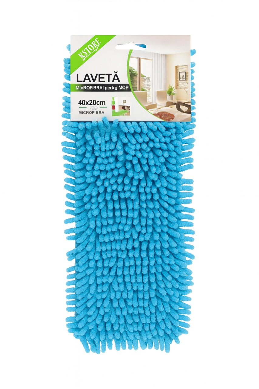 Laveta Microfibra pentru Mop 40x20 cm, Ultra Absorbanta, Albastru