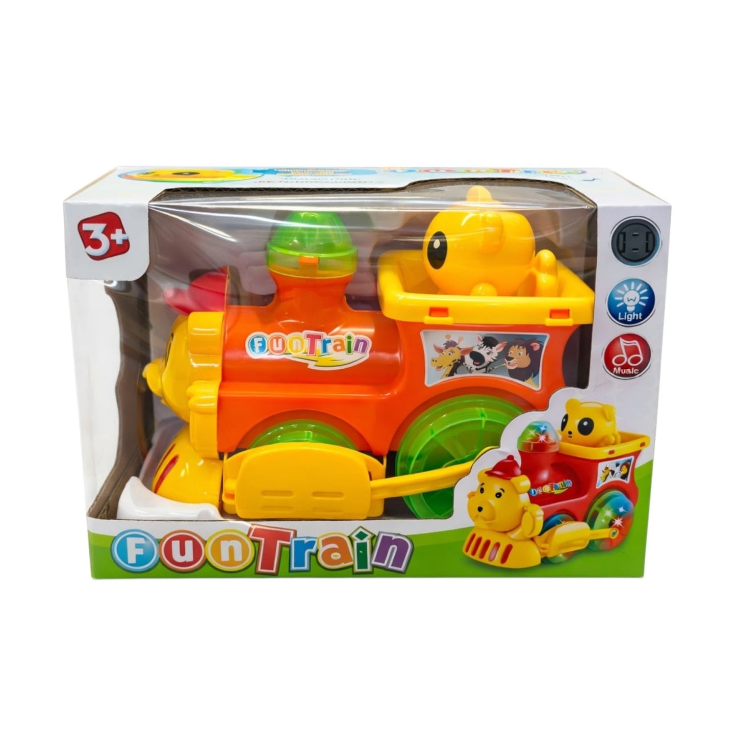 Locomotivă interactivă pentru copii cu lumini și sunete, plastic, 18,5x13,5x11 cm
