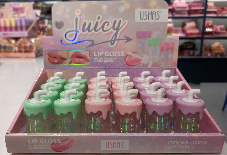 Luciu de Buze USHAS Juicy, 5.3g , Hidratare Stralucire, Ambalaj in Forma de Pahar cu Pai