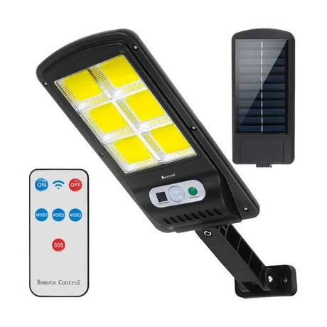 Lumină cu Senzor Solară din Plastic, Negru, rezistentă la apă, încărcare solară, cu telecomandă