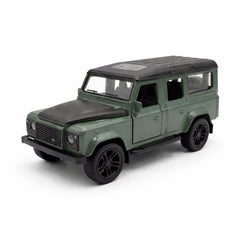 Macheta masina off road 4x4 verde 1:24 metal die cast, usi functionale, 15 x 7 cm