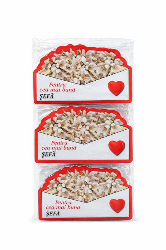 Magnet martisor cu mesaj Pentru cea mai buna sefa, cadou simbolic de primavara, 10x6cm