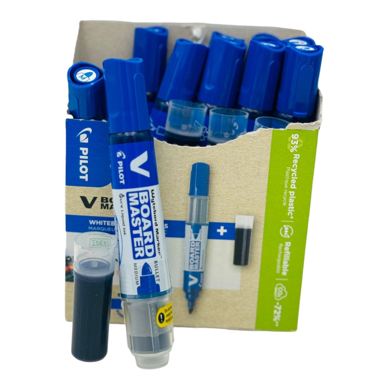 Marker pentru tabla Pilot + rezerva Promo , marker usor de sters, cu cerneala de lunga durata Diverse Culori,