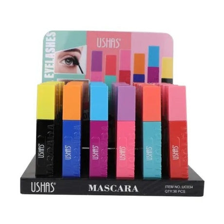 Mascara USHAS Black 13.5g , Gene Voluminoase si Alungire Spectaculoasa
