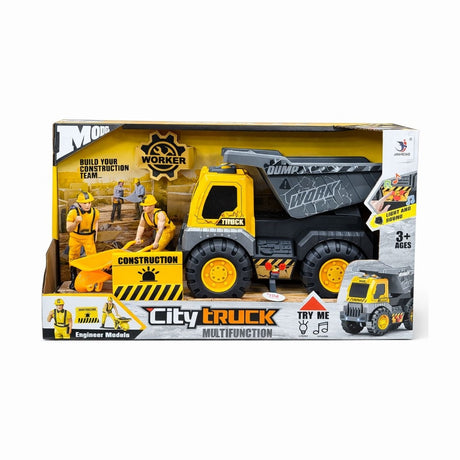 Masina constructii tip basculanta, 19 cm cu lumini si sunete