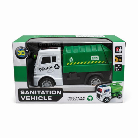 Masina gunoi RC cu lumini si sunet, camion salubritate Eco Truck, copii 3+