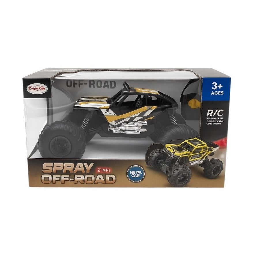 Masina Off-Road cu Radiocomanda si Spray, 33x20 cm , Model 4x4, Roti Mari, Lumini