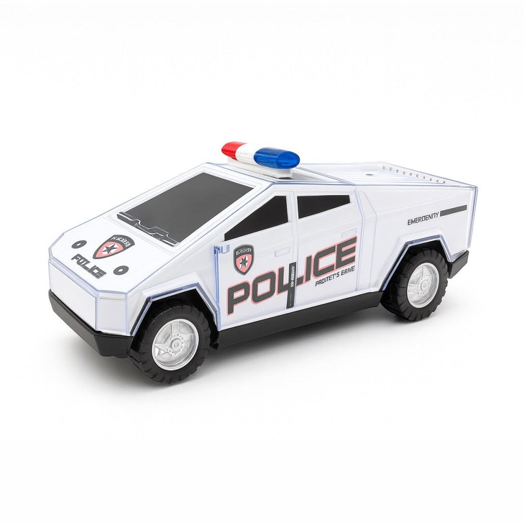 Masina Politie Jucarie Pickup 17x7 cm cu Lumini si Sunete , Model Modern, Roti Libere
