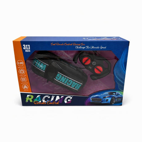 Masina RC racing neagra cu telecomanda, Racing car, model sport copii 3+