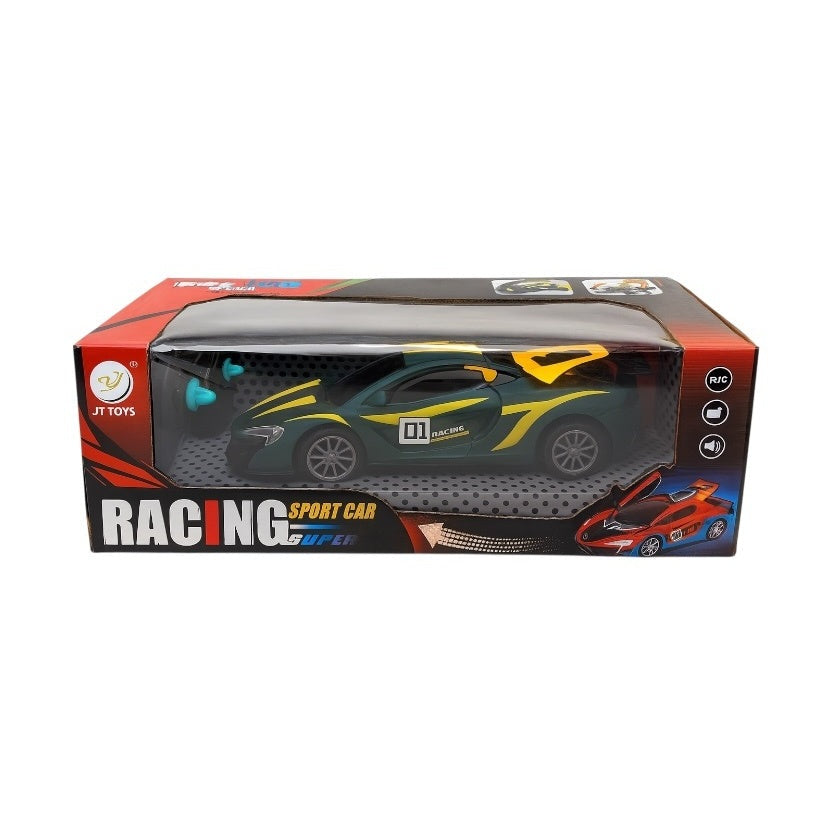 Masina sport cu radiocomanda si acumulator, model Racing 01, 31x15 cm, jucarie pentru copii