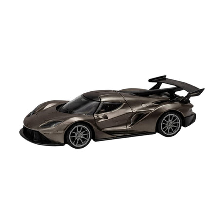 Mașină sport metalică neagră cu uși deschise, 14 cm