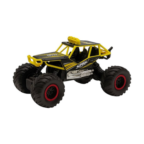 Masina Teren Off Road R C Galbena Ruistone , Telecomanda Spray Lumini 27Mhz Metal Car Copii 3+
