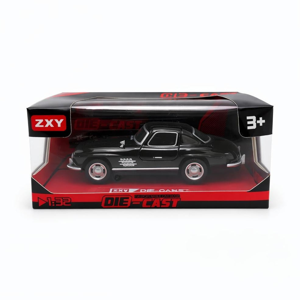Masinuta Clasica Die-Cast Metal 1:32 Negru Cu Sunete Lumini Usi Deschise 18.5cm