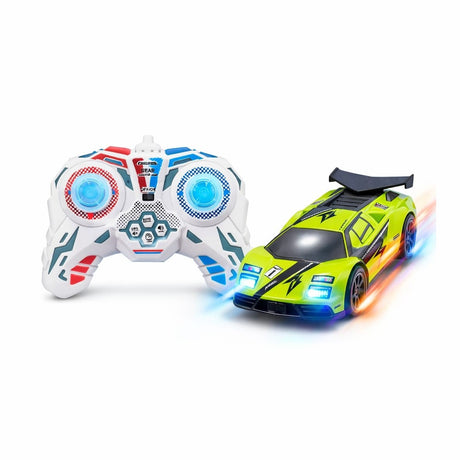 Masinuta cu telecomanda sport verde cu lumini control 2.4GHz scara 1:64