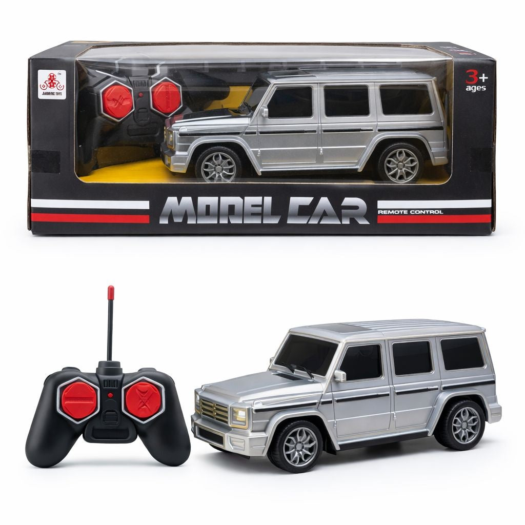 Masinuta cu telecomanda SUV gri, functii complete de miscare, 27 cm
