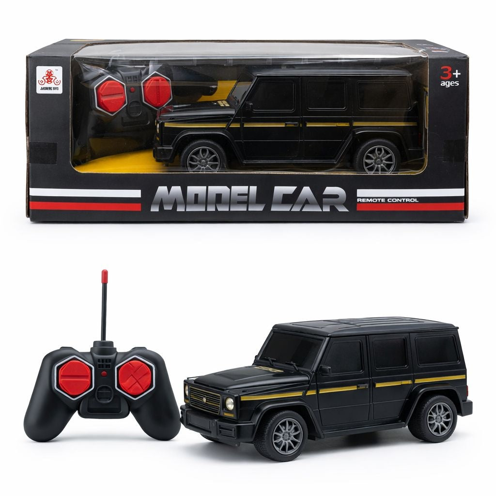 Masinuta cu telecomanda SUV negru, functii complete de miscare, 27 cm