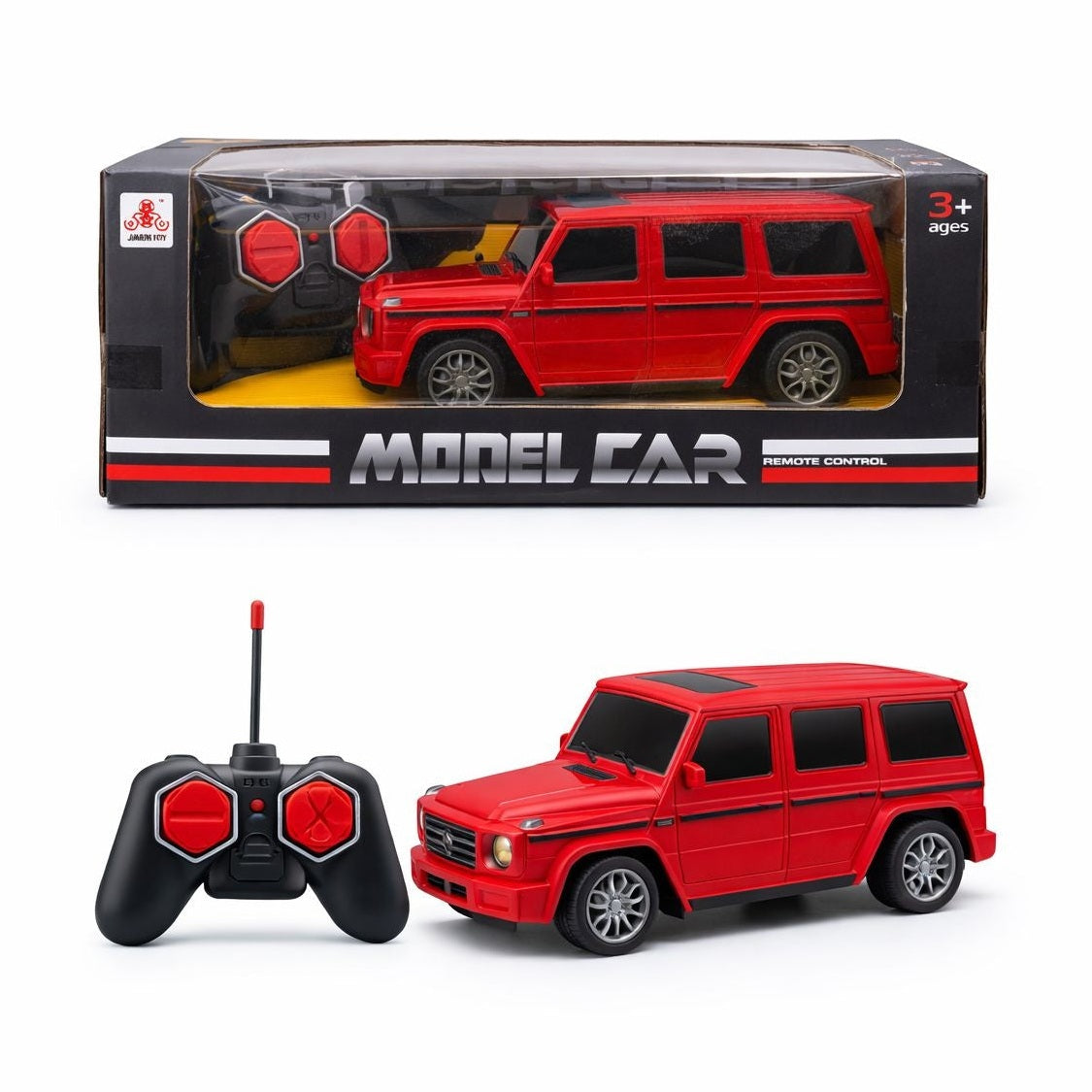 Masinuta cu telecomanda SUV rosu, functii complete de miscare, 27 cm