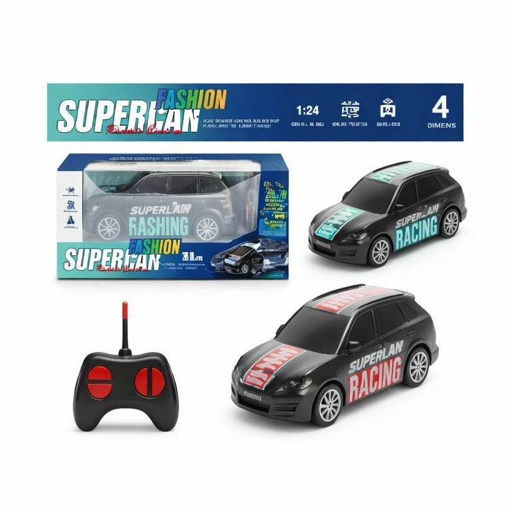 Masinuta cu telecomanda tip SUV negru cu albastru 4 directii scara 1:24