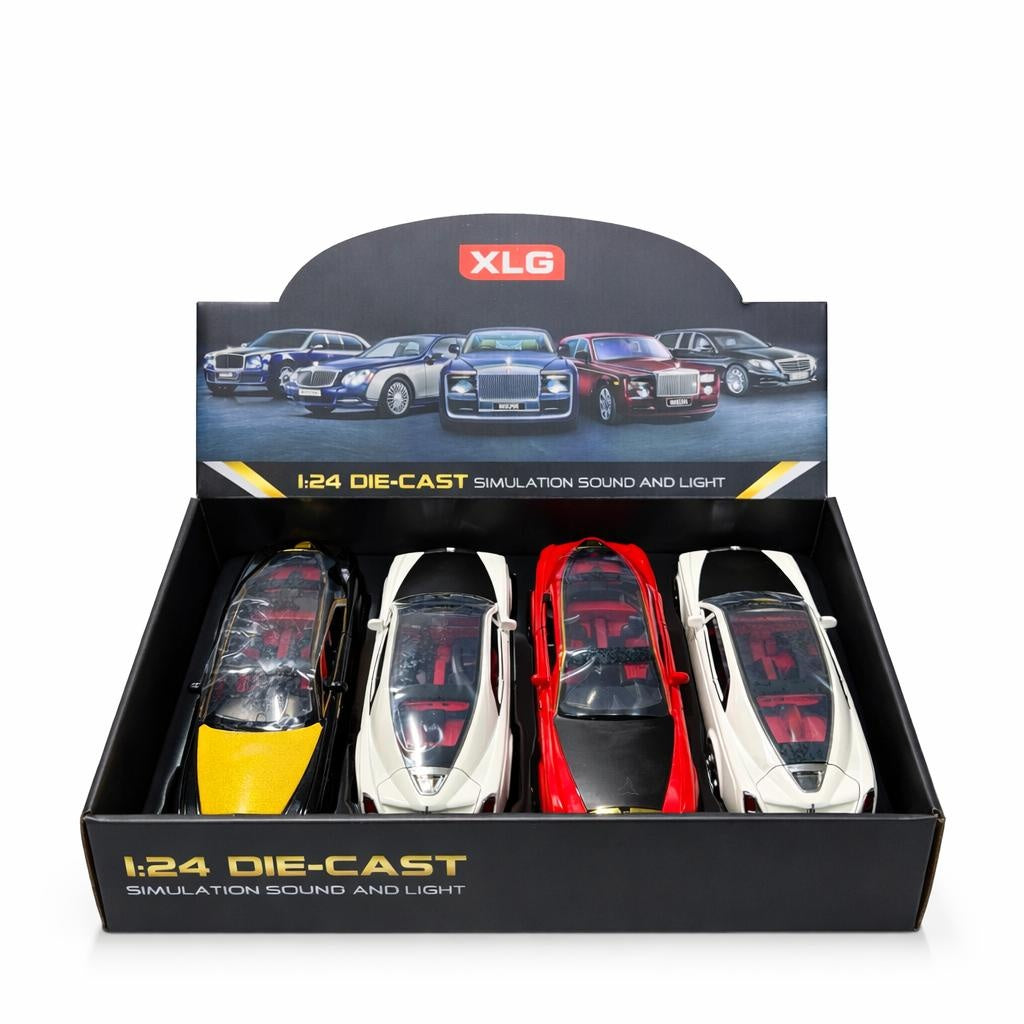 Masinuta Die-Cast Metal 1:24 Culori Diferite Cu Sunete Lumini Usi Deschise 20cm