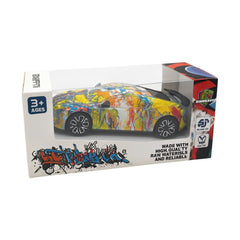 Masinuta Graffiti , 18x8 cm, pe baterii, lumini, sunete si miscare
