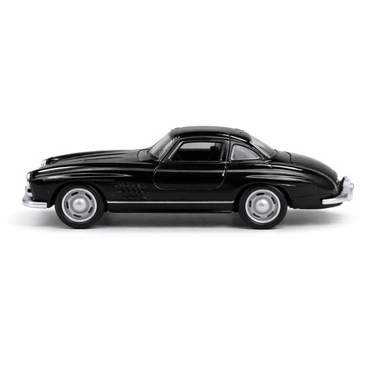 Masinuta metalica clasica neagra, die cast, 15.5x7 cm, model vintage realist cu usi functionale