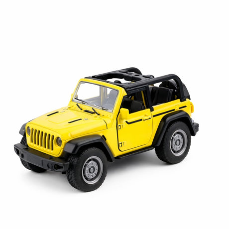 Mașinuță metalică de colecție, SUV decapotabil, culoare galbenă, 1:32