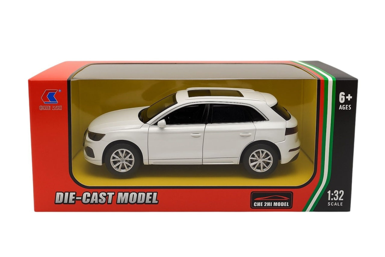 Masinuta Metalica Die-Cast Model SUV Alb , Scara 1:32 Pull Back Lumini Sunete Copii 6+