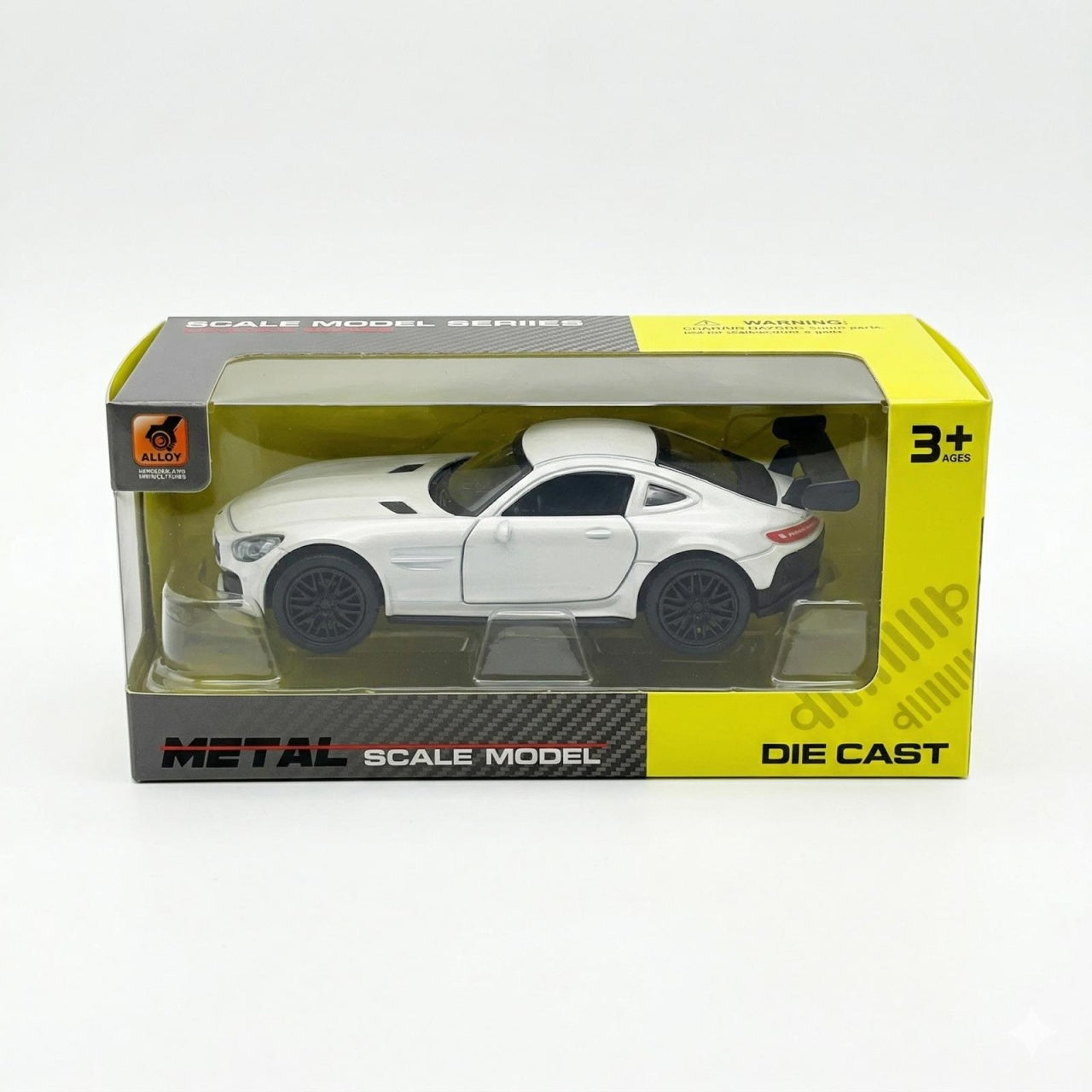 Masinuta metalica sport coupe alba, 15.5x7 cm