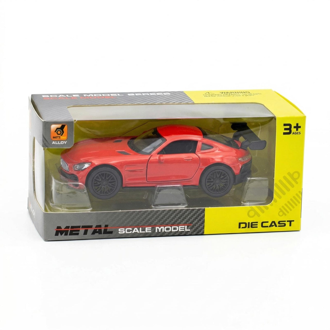 Masinuta metalica sport coupe rosie, 15.5x7 cm, usi functionale