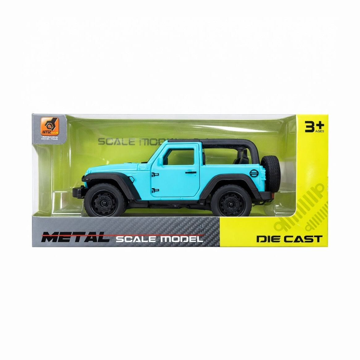 Masinuta metalica SUV off-road albastra, 15.5x7 cm, usi functionale
