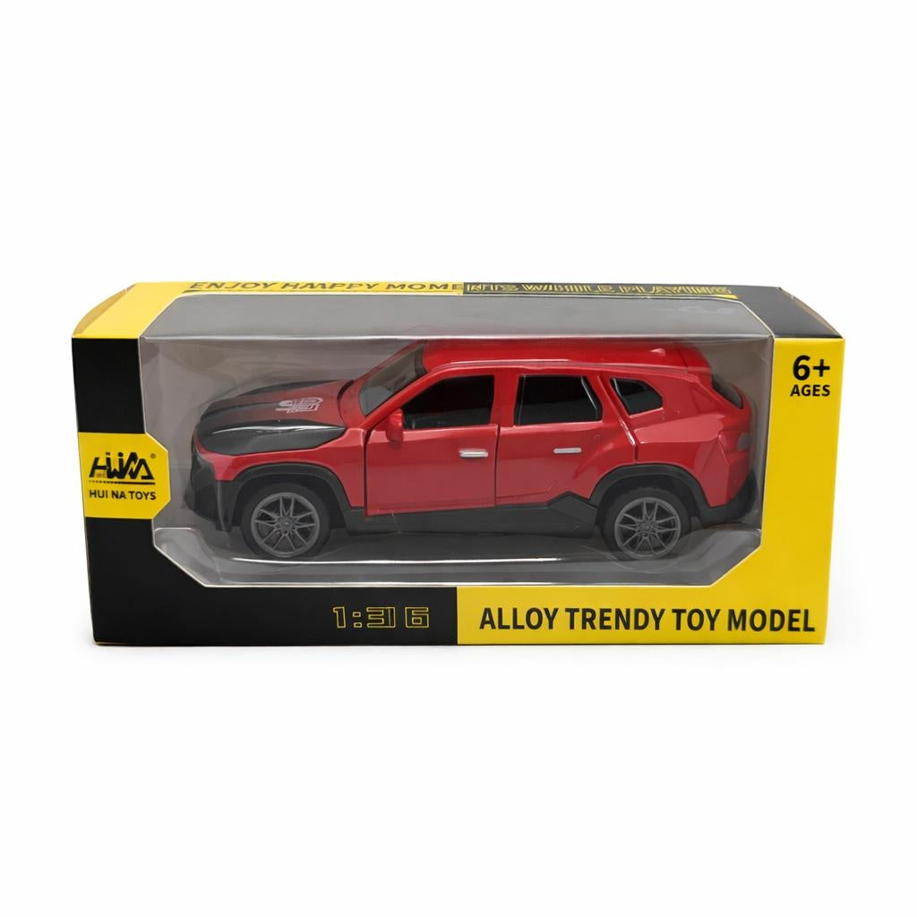 Masinuta metalica SUV rosu cu usi deschise, model off-road 15 cm