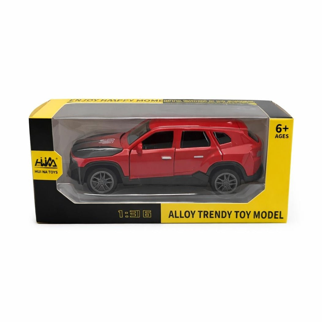 Masinuta metalica SUV rosu cu usi deschise, model off-road 15 cm