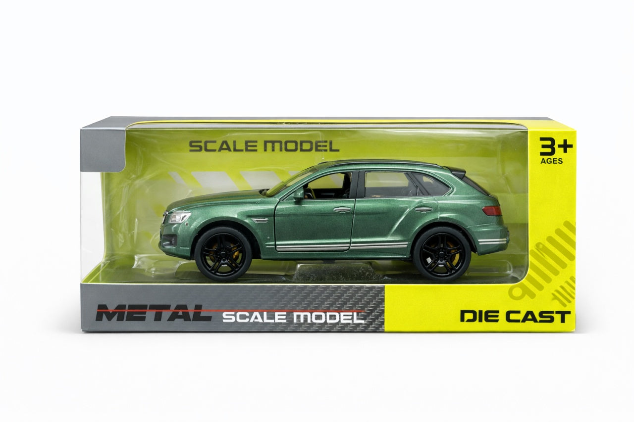 Masinuta metalica SUV verde 15.5x7 cm, die-cast, deschidere usi