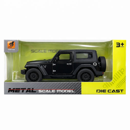 Masinuta off road neagra metalica, detalii realiste, 15.5x7 cm