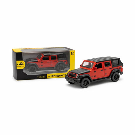 Masinuta offroad metalica rosu cu negru, model SUV 15 cm