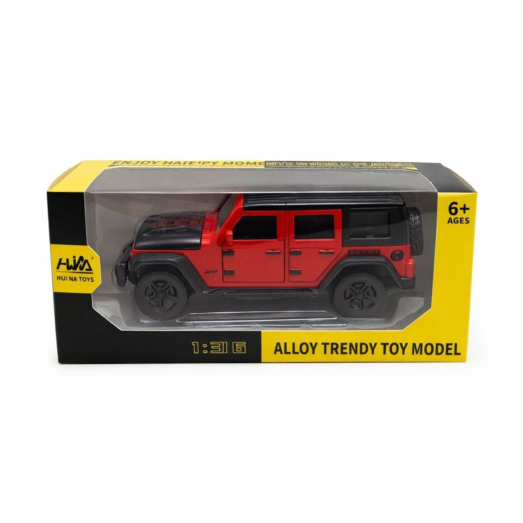 Masinuta offroad metalica rosu cu negru, model SUV 15 cm