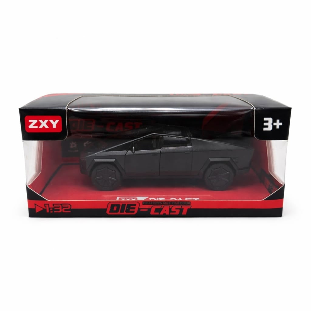 Masinuta pickup futurist aliaj metalic scara 1:32, neagra mata, design modern