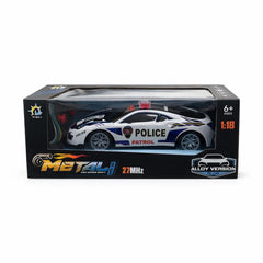 Masinuta politie cu telecomanda, lumini si sunete, control complet, 29 cm