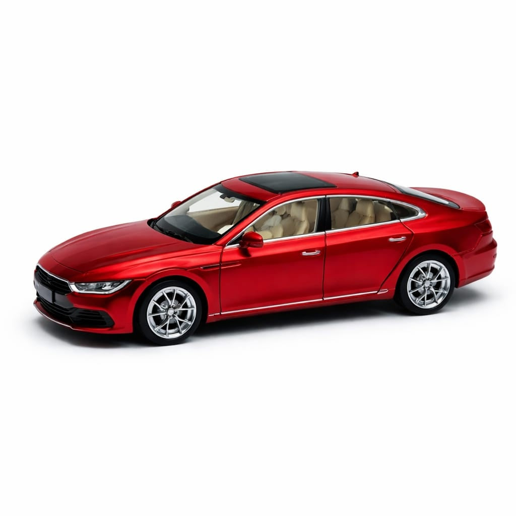 Masinuta sedan premium aliaj metalic scara 1:32, rosie, usi deschidere, interior detaliat